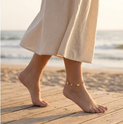 Butterfly Charm Anklet for Women